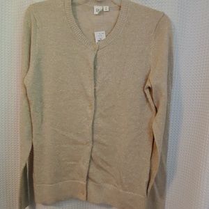 Womens gap metallic gold cardigan